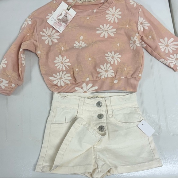 Jessica Simpson Other - Jessica Simpson Pink and Cream Kids Matching Set